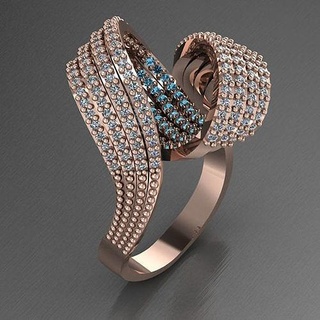 bijoux bague luxe argent imprimable anneaux 3d print model - Mito3D