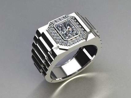 Schmuck Ring Gold Silber druckbar Diamant Juwel Hochzeit Engagement Ringe 3djewelry Schmuckringe Emaille Emailleringe 3d print model - Mito3D