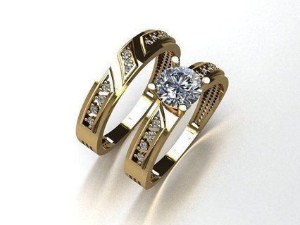 joalheria anel ouro imprimível prata argolas diamante jóia jóias noivado moda 3djewelry 3dring freering joias gratuitas diamantes 3d print model - Mito3D