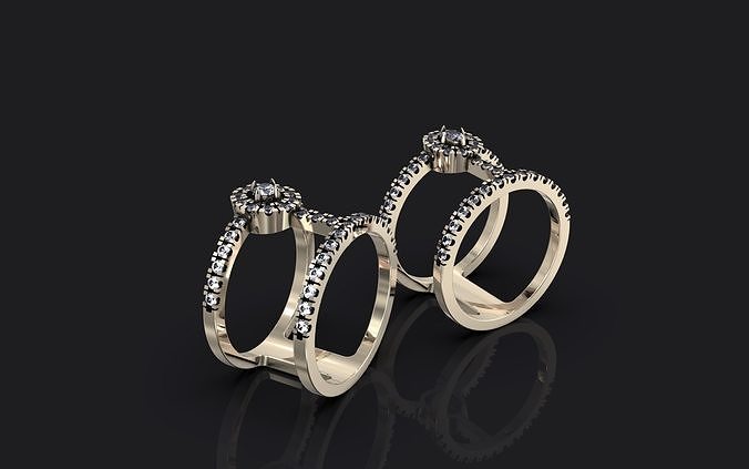 jewelry ring fashion printable gold rings 3D print model - Mito3D
