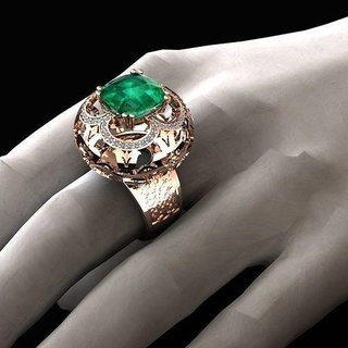 jewelry ring gem luxury printable 3dfile prototyping 3d print gold diamond jewel jewellery rings 3d print model - Mito3D