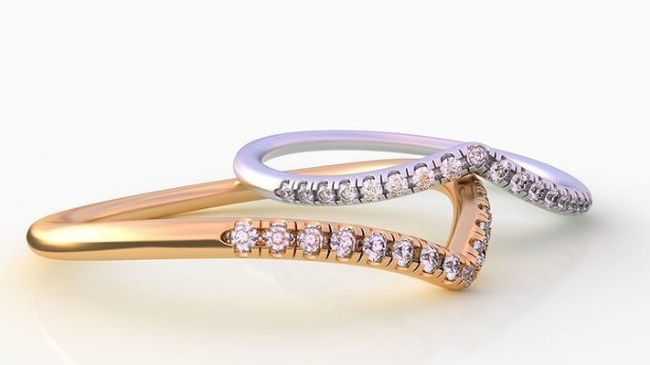 gioielleria squillare oro anelli diamante argento brillante fidanzamento nozze stampabile modelli moda gioiello 3d print model - Mito3D