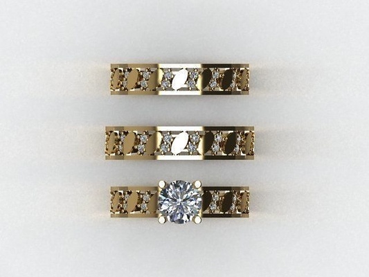gioielleria squillare oro stampabile argento anelli diamante gioiello fidanzamento moda bianca 3djewelry gioielli freering freejewelry diamondjewelry 3d print model - Mito3D