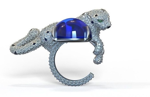 joyería joya anillo oro plata dejé máscara zbrushjewelry 3djewelry imprimible leopardo puma tigre gato jaguar kaplan anillos 3d print model - Mito3D
