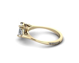 jóia do anel jóias luxo acessório o engajamento precioso platina a moda ouro brilhantes de diamante da forma brinco noivado printable sterling brilhando gem vestuário anéis 3d print model - Mito3D
