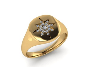 jewelry ring gold silver diamond printable jewel jewellery engagement gem wedding fashion signature rings 3d print model - Mito3D