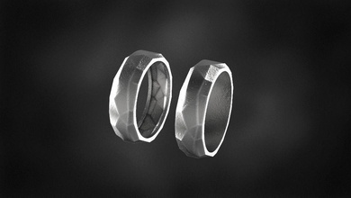 joyería del anillo la de oro el platino plata compromiso diamante boda gem belleza conjunto brillante ronda joya moda propuesta sterling y los anillos 3d print model - Mito3D