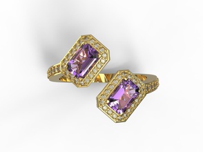 joyería del anillo la jewelri los anillos rin de oro plata el diamante joya gem brillante 3dprinting 3d impresión perfecto moderno zbrush moda 3d print model - Mito3D