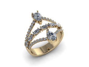 jewelry ring gold fashion silver diamond precious luxury platinum shining gem engagement carat pendant printable sterling jewel brilliant beauty rings 3d print model - Mito3D