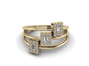 jewelry ring gold minimalist fashion beasuty shine silver printable sterling jewel gem illuminator brilliant glow rings 3d print model - Mito3D