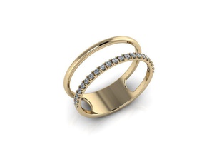 Schmuck Ring Gold Silber Diamant druckbar Juwel Engagement Hochzeit Mode Platin Halskette engagem Kleidung 3d print model - Mito3D