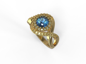 jóia do anel jóias jewelri anéis rin ouro de prata diamante gem brilhantes 3dprinting 3d impressão perfeito moderno zbrush a moda 3d print model - Mito3D