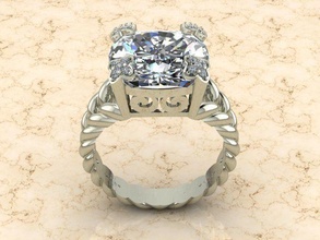jewelry ring david yurman rings luxury gem diamond fashion platinum brilliant silver brillant beauty gold 3d print model - Mito3D