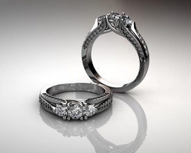 mücevher yüzük takı nişan evlilik gem 3d print model - Mito3D