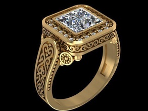 gioielleria squillare rolex uomini stampabile platino argento gemma brillante oro moda bellezza anelli turchese solitario rubino nozze 3d print model - Mito3D