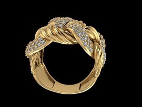 joalheria anel ouro imprimível diamante platina gema luxo moderno rubi prata jóias Casamento branco noivado brilhante moda argolas 3d print model - Mito3D