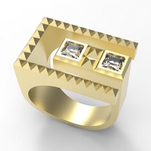 jewelry ring luxury gold printable diamond silver fashion rings 3d print model - Mito3D