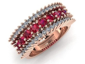 joalheria anel rubi safira esmeralda diamante jóia jóias imprimível ouro noivado prata argolas 3d print model - Mito3D