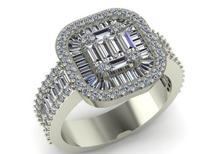 joyería joya anillo oro imprimible plata diamante junquillo Moda anillos 3d print model - Mito3D