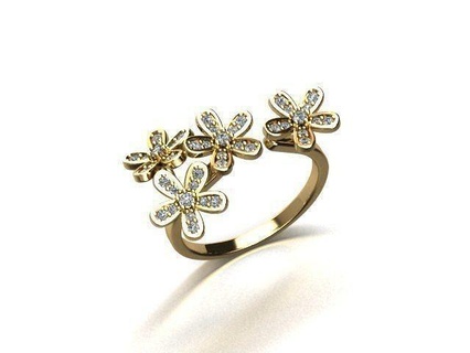 joyería joya anillo oro plata imprimible anillos diamante compromiso Moda 3djewelry gratis joyeria 3d print model - Mito3D
