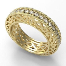 jewelry ring gold silver printable fashion jewellery diamomds rings 3d print model - Mito3D