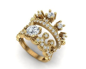 bijoux bague or argent imprimable bijou gemme mariage engagem diamant goujat beauté Collier brillant pendentif anneaux solitaire 3d print model - Mito3D