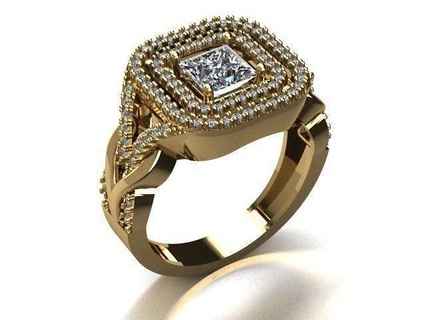 joyería joya anillo oro plata imprimible anillos diamante compromiso Moda 3djewelry gratis freering joyeria 3d print model - Mito3D