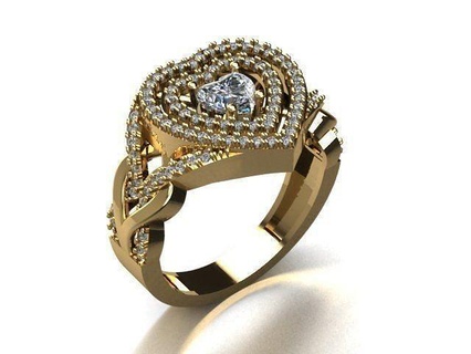 bijoux bague or argent imprimable anneaux diamant bijou mode 3djewelry gratuits libérant baguebijoux 3d print model - Mito3D