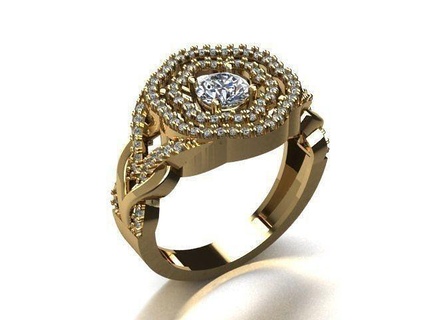 joyería joya anillo oro plata imprimible anillos diamante compromiso Moda 3djewelry freering gratis joyeria 3d print model - Mito3D