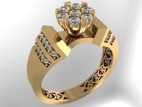 joyería joya anillo Esmeralda imprimible oro Moda compromiso amatista diamante enganchar Boda anillos rubí solitario belleza 3d print model - Mito3D