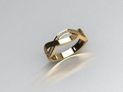 bijoux bague or argent imprimable anneaux diamant bijou mode 3djewelry gratuits libérant 3d print model - Mito3D