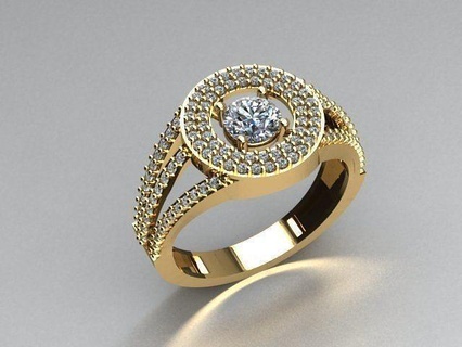 bijoux bague or argent imprimable anneaux diamant bijou engagement mode gratuits 3djewelry libérant 3d print model - Mito3D