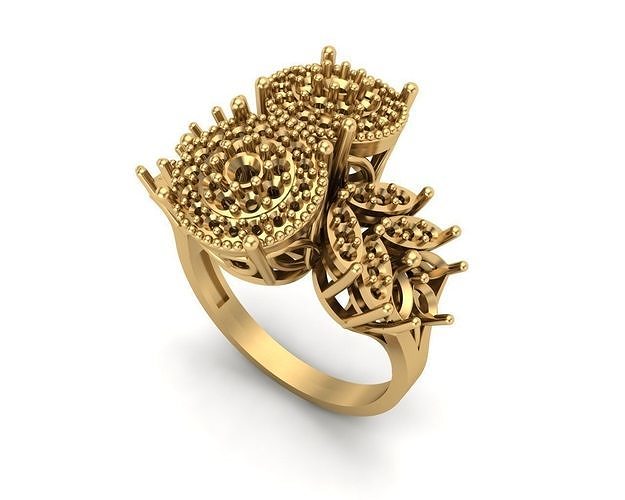Schmuck Ring 011 Silber Diamant Juwel Halskette Mode Schönheit Armband engagem Gold Sterling Hochzeit cad Engagement 3D print model - Mito3D