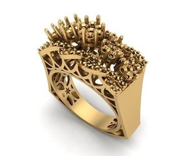 jewelry ring 022 gold silver printable jewel jewellery gem wedding engagem diamond cad fashion beauty necklace brilliant pendant brillant rings 3d print model - Mito3D
