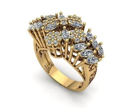 jewelry ring 029 gold silver printable jewel jewellery gem wedding engagem diamond cad fashion beauty necklace brilliant pendant brillant rings 3d print model - Mito3D