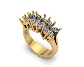 jewelry ring 032 gold silver printable jewel jewellery gem wedding engagem diamond cad fashion beauty necklace brilliant pendant brillant rings 3d print model - Mito3D