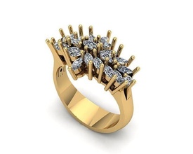 jewelry ring 034 gold silver printable jewel jewellery gem wedding engagem diamond cad fashion beauty necklace brilliant pendant brillant rings 3d print model - Mito3D