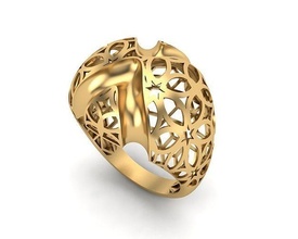Schmuck Ring 037 Gold Silber druckbar Juwel Hochzeit engagem Diamant cad Mode Schönheit Halskette brillant Anhänger Ringe 3d print model - Mito3D
