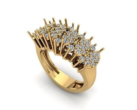 joyería joya anillo 040 oro plata imprimible Boda enganchar diamante canalla Moda belleza collar brillante colgante pendiente anillos 3d print model - Mito3D