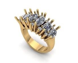 jewelry ring 041 gold silver printable jewel jewellery gem wedding engagem diamond cad fashion beauty necklace brilliant pendant brillant rings 3d print model - Mito3D