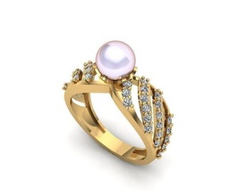jewelry ring 044 gold silver printable jewel jewellery gem wedding engagem diamond cad fashion beauty necklace brilliant pendant brillant rings 3d print model - Mito3D