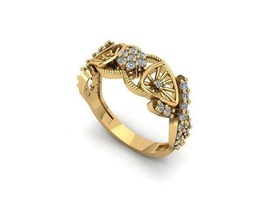 takı yüzük 058 altın gümüş yazdırılabilir mücevher düğün angagem elmas cad moda güzellik kolye parlak yüzükler 3d print model - Mito3D