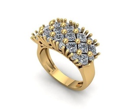 joyería joya anillo 136 oro plata imprimible Boda enganchar diamante canalla belleza collar brillante colgante pendiente anillos solitario 3d print model - Mito3D