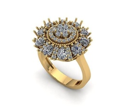 joyería joya anillo 141 oro plata imprimible Boda enganchar diamante canalla belleza collar brillante colgante pendiente anillos solitario 3d print model - Mito3D