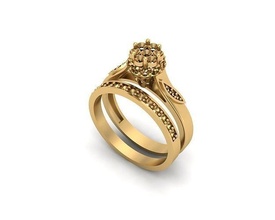 joyería joya anillo 157 oro diamante moda belleza brillante plata encendiendo blanco ligero libra esterlina anillos 3d print model - Mito3D