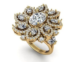 bijoux bague 181 pendentif or diamant mode beauté gemme brillant panthère Collier argent éclairage blanc lumière lampe sterling anneaux 3d print model - Mito3D