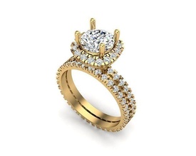 schmuck ring 198 gold diamant mode schönheit juwel brillant silber beleuchtung weiß licht sterling ringe 3d print model - Mito3D