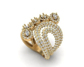 joyería joya anillo 200 colgante pendiente oro diamante Moda belleza brillante pantera collar plata Encendiendo blanco ligero lámpara libra esterlina anillos 3d print model - Mito3D