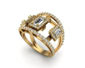 bijoux bague 226 or diamant mode beauté gemme brillant argent éclairage blanc lumière sterling anneaux 3d print model - Mito3D