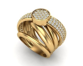 joyería joya anillo 227 colgante pendiente oro diamante Moda belleza brillante pantera collar plata Encendiendo blanco ligero lámpara libra esterlina anillos 3d print model - Mito3D